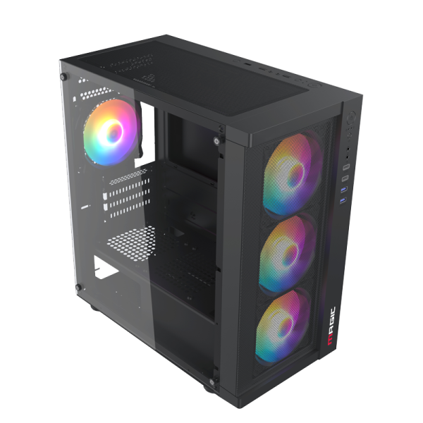 CASE MAGIC GM-01 MESH 4F (MATX) Đen