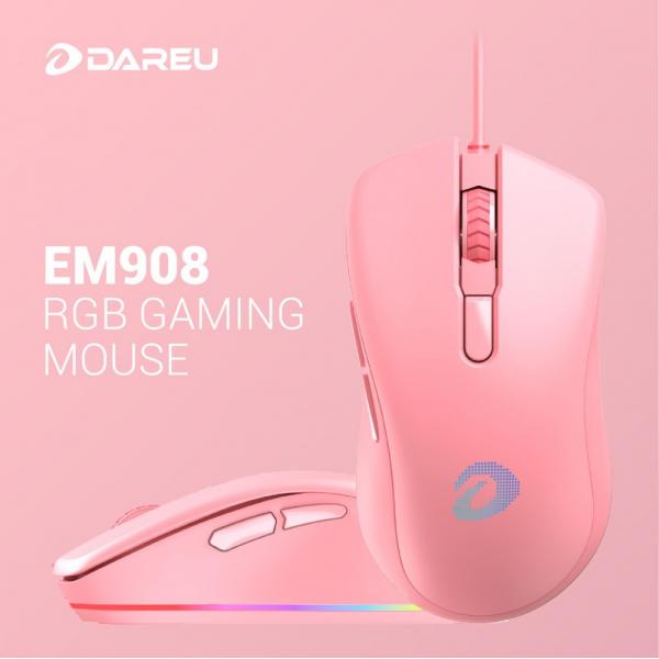Chuột DareU EM908 RGB ( Queen Pink )