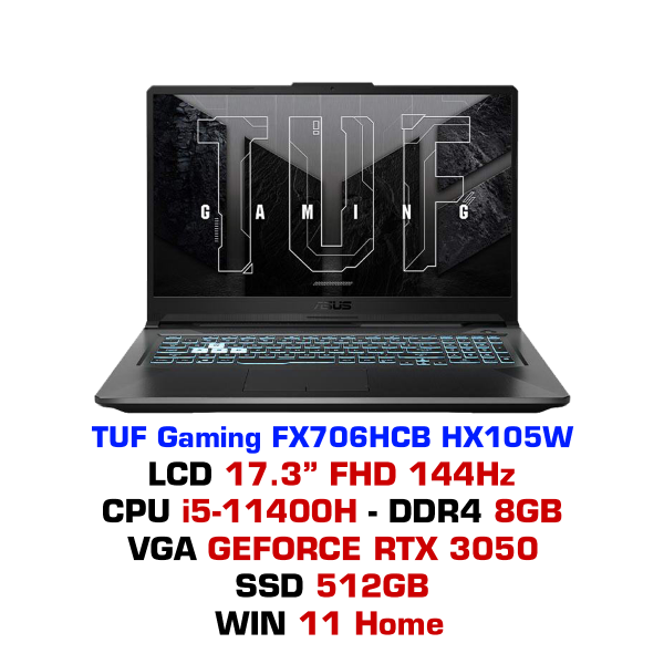 Laptop Asus TUF Gaming FX706HCB HX105W
