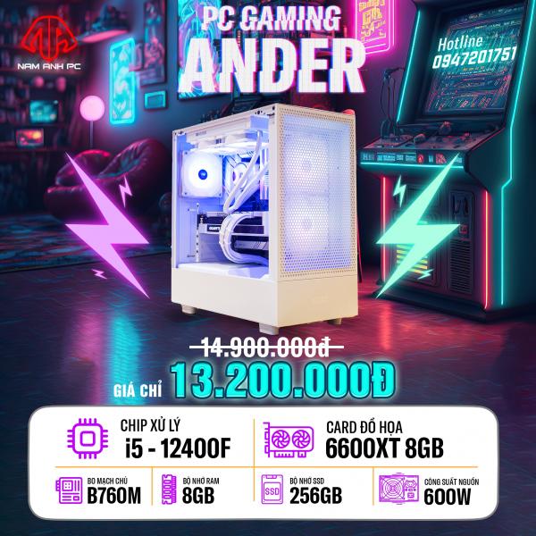 PC GAMING ANDER - I5 12400F | RX6600 XT 8GB