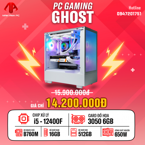 PC GAMING GHOST - I5 12400F | RTX 3050 6GB