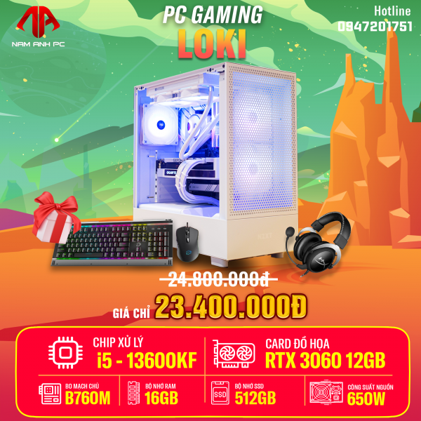 PC GAMING LOKI - I5 13600KF | RTX 3060 12GB