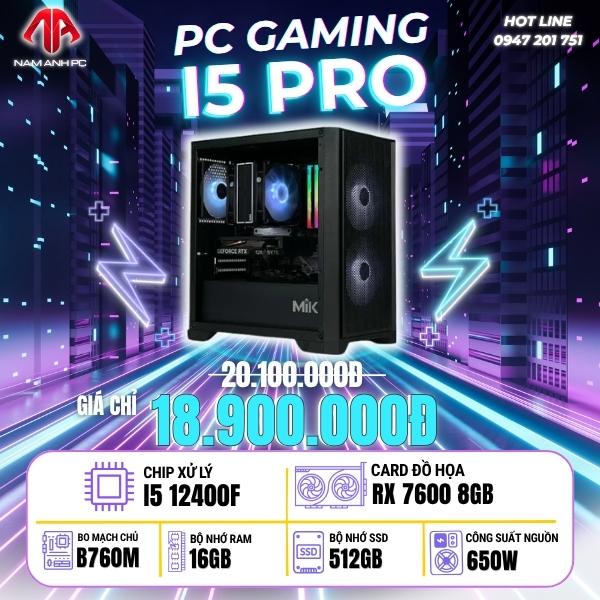 PC GAMING I5 PRO - I5 12400F | RX 7600 8GB