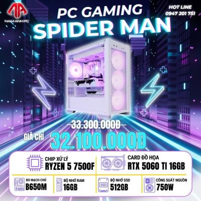 PC GAMING SPIDER MAN - RYZEN 5 7500F | RTX 5060 Ti 16GB
